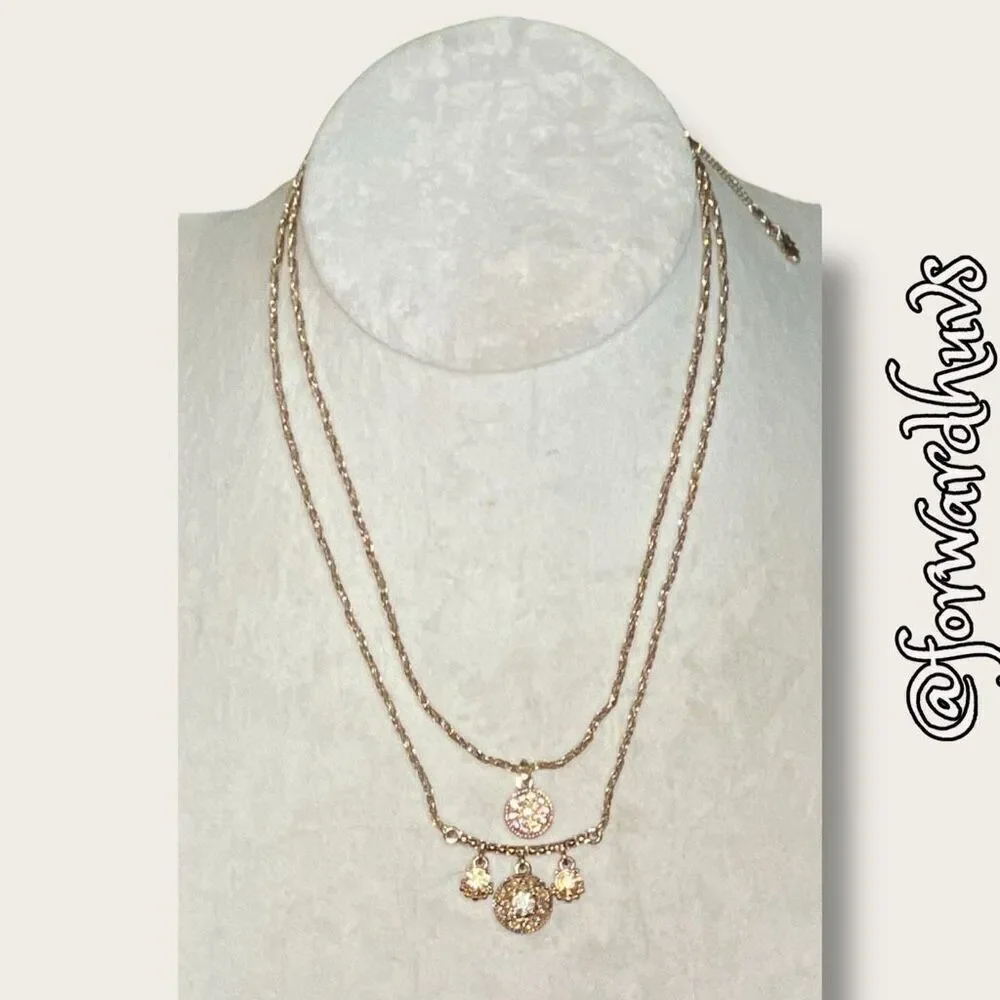 Bundle Sale 3 for $15 | Marchesa Nested Rhinestone Pendant Necklace